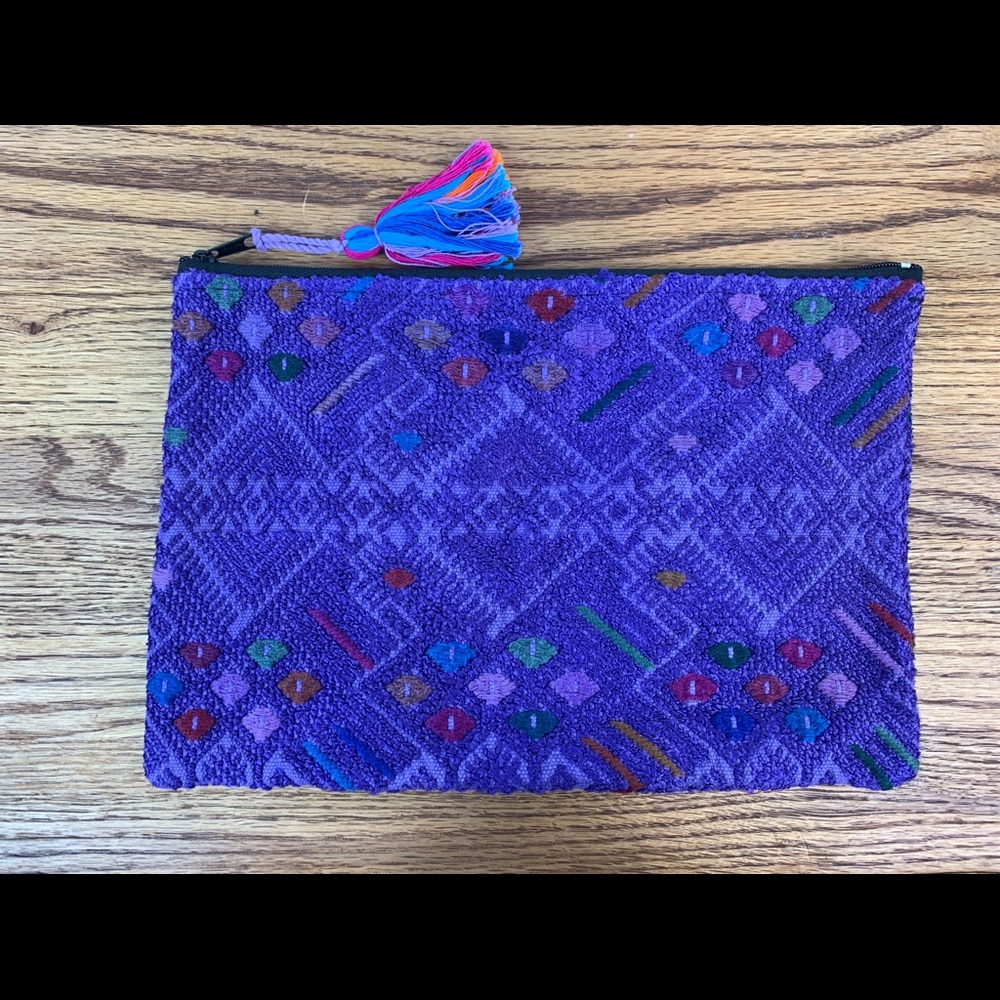 Boho bag, purse, clutch handmade huipil